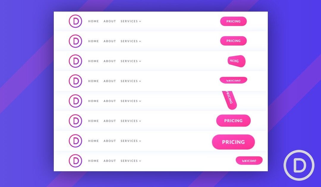 Divi Menu Navigation Bar & Dropdown menu style