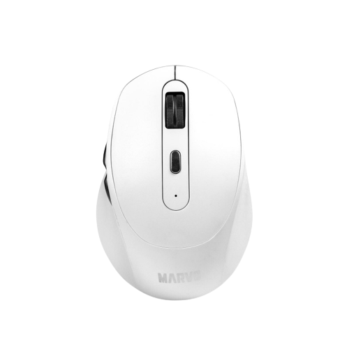 Marvo Office WM106W Aσύρματο Επαναφορτιζόμενο Ποντίκι Λευκό 2.4Ghz+Bluetooth 5.1