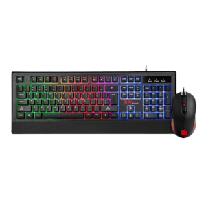 THERMALTAKE πληκτρολόγιο & ποντίκι challenger εσνύρματα, RGB, μαύρο