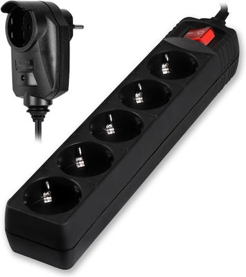 POWERTECH PT-994 Ασφαλείας ΠΟΛΥΠΡΙΖΟ 5+1 θέσεων με διακόπτη, 2m