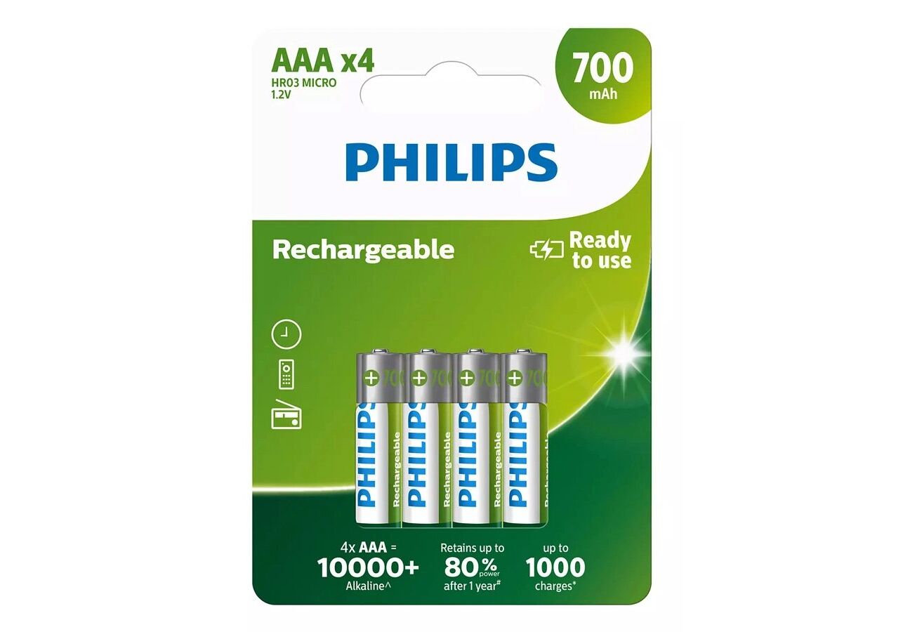 Philips Rechargeable AAA (4τμχ) (R034A70/10)