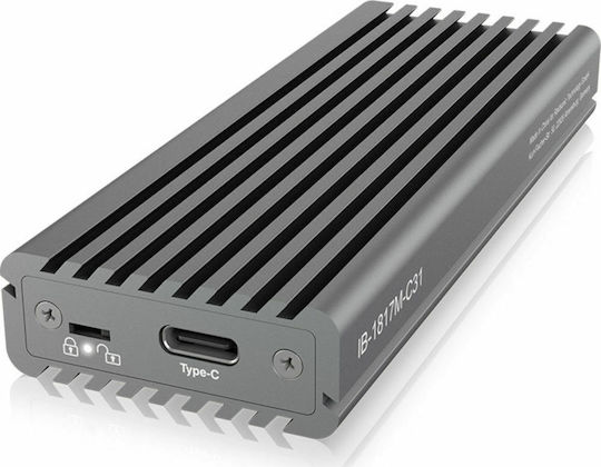 Icy Box Θήκη για Σκληρό Δίσκο M.2 PCI Express NVME USB 3.1 Type-C