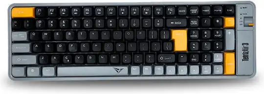 Alcatroz TETRIZ AIR 3 – Ασύρματο Bluetooth Πληκτρολόγιο International English (Imperial Black) KEYBOARD